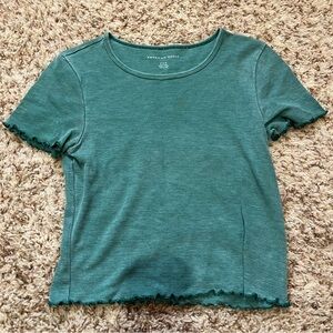 American Eagle Outfitters Teal Ribbed Top